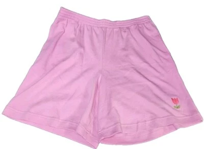 Quacker Factory Shorts Women Size Medium Cotton Stretch Elastic Pink  Tulip EUC  - Image 1 of 4