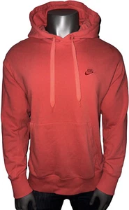 NWT! Nike Sportswear Classic Fleece Pullover Men’s Large Red Hoodie DA0023-605 - Picture 1 of 10
