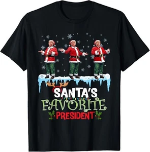 Trump Santa Favorite President MAGA Trump Parody 2024 T-Shirt - Picture 1 of 7