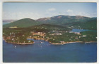 Me Postcard Aerial View Of Northeast Harbor - Mt. Desert Island 1963 Vtg C23