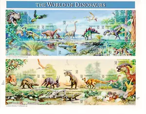 US Stamps 1996 Scott #3136 - 32 Cent The World of Dinosaurs Mini Sheet of 15 MNH - Picture 1 of 2