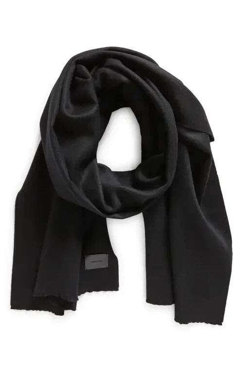 NEW Vince Wool/Cashmere Blend Scarf in Black #SC68 - Image 1 of 4