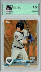 Brendan McKay 2018 Pro Debut #117 Orange SP #6/25 Made Rookie Card PGI 10 - Picture 1 of 1