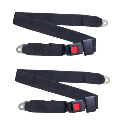 2x Cintura di Sicurezza Auto 2 Punti Cintura di Sicurezza Cintura Pelvica Seat Belt - Immagine 1 di 4