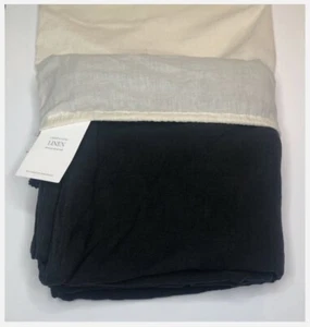 Restoration Hardware Garment-Dyed Linen Duvet Cover Full/Queen Charcoal NEW $339 - Picture 1 of 8