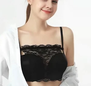 Modesty Panel Cami Secret Clip On Camisole Modesty Panel Black - Picture 1 of 4