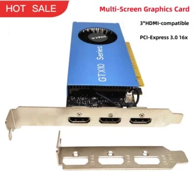 GTX10 Series GTX1050TI D5 4G 3*HDMI-compatible Graphics Card Half Height - Image 1 of 2