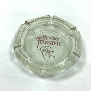 VTG The Hungry Farmer Restaurant Colorado Springs Denver Boulder Glass Ashtray - Picture 1 of 3