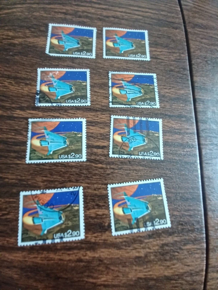 Eight Priority mail stamps ($2.90 face), #2543, used, no hinges - Image 1 of 1
