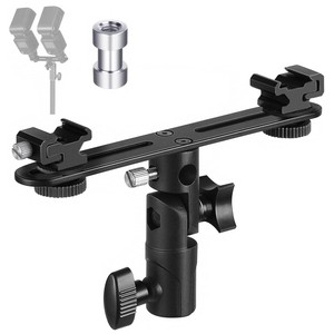 Extension Bar Cold Shoes Flash Mount Speedlight Bracket Umbrella Holder Adapter