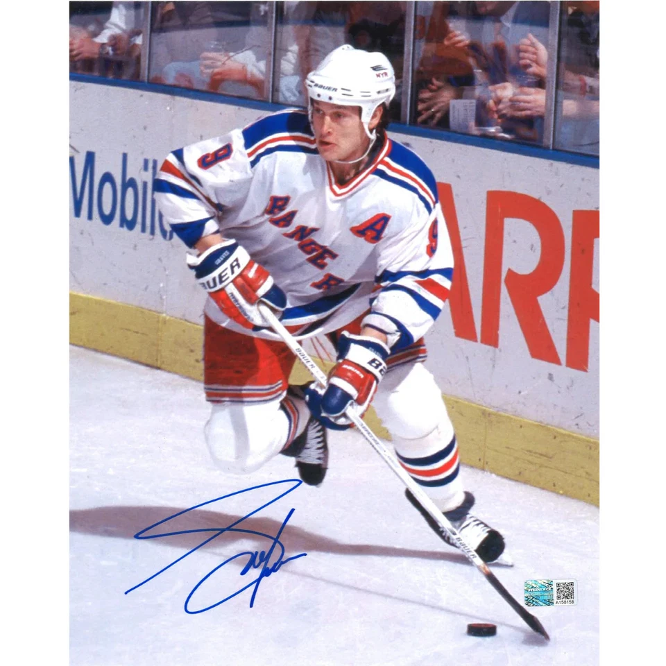 Foto de patinaje firmada autografiada por Adam Graves de los New York Rangers 8x10 (auténtica CX) Foto 1 de 1