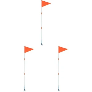  3 Sets Safety Flag Bike Flags for Bicycles Reflective Flagpole Kit - Picture 1 of 12