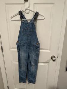 Girls Gymboree Size 7 Overalls Straps Adjust As They Grow Ltweight Cotton Denim - Picture 1 of 6
