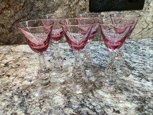 Tiffin Franziskaner Glyzinie rosa Cordials. 6 für einen Preis!  - Bild 1 von 6