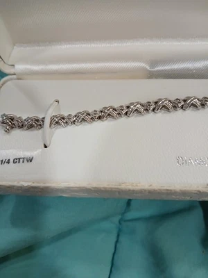 Pulsera diamante y plata de ley 1/4 CTTW Foto 1 de 3