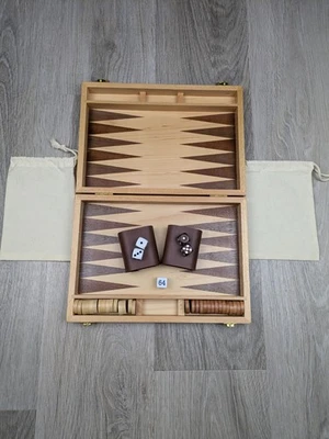 Jaques London Wooden Backgammon Set – Complete – Very Good Condition - Image 1 of 4