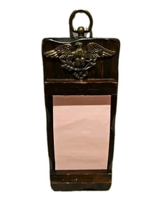 Vintage Wall Hanging Small Note Pad Holder W/Eagle 9"x4" - Picture 1 of 16