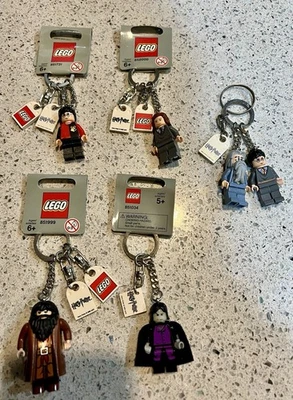 Lego Minifigure Keychain Set: Harry Potter, Hermione, Hagrid, Dumbledore, Snape - Image 1 of 4