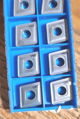 Lote de 8 piezas de herramientas de maquinista nuevos insertos de carburo Valenite CNMG-433 V88. Foto 1 de 4