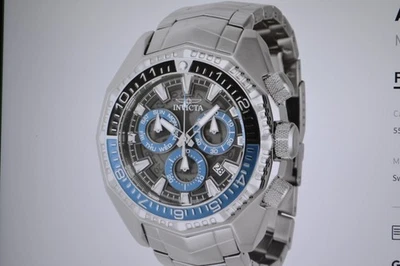 NEW 55mm INVICTA AKULA SWISS Z60 CHRONOGRAPH SILVER 44292 WATCH MSRP $1,595. - Image 1 of 4