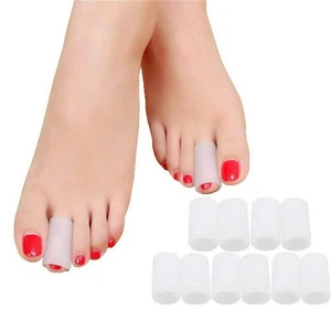 Mangas para dedos de los pies, protectores de los dedos de los pies, paquete de 10 almohadillas de tubo para puntera martillada, puntera punteada... - Imagen 1 de 7