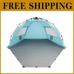 Instant Beach Tent with Carrying Bag - Anti-UV, Waterproof - Picture 1 of 9