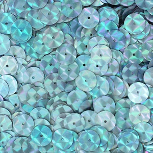 LENTEJUELA PLANA DE LENTEJUELAS 10 mm ~ AZUL CLARO PRISMA DE AGUA MULTI Reflectante METÁLICO - Imagen 1 de 2