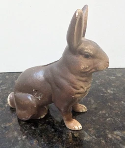 Antik Vintage Hubley Bunny Hase Gusseisen Bank Münzfach Still Bank - Bild 1 von 9