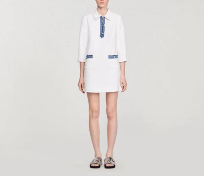 Sandro Paris Women's Dress Size 34 FR / XS Collared SFPRO03498 RRP: 325 Eur - Image 1 of 4