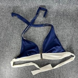 Vintage Lauren Ralph Lauren Bikini Bathing Suit Top Womens 8 Navy White Swimsuit - Picture 1 of 11