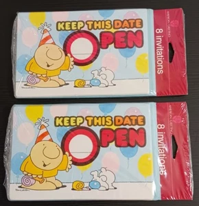 Ziggy Party Einladungen Vintage 90er American Greetings 2 Packungen à 8 VERSIEGELT insgesamt 16 - Bild 1 von 5
