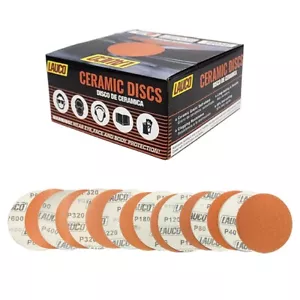 LAUCO Premium 6" Variety Pack Hook and Loop Ceramic Sanding Discs (Box of 40) - Picture 1 of 8