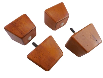 2 3/4" Pecan Finish Solid Wood Pyramid Leg  0831 Sofa, Chair, Loveseat - 4 Legs - Image 1 of 4