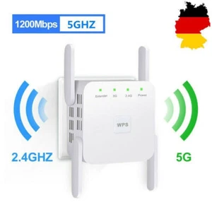 1200Mbit/s WLAN Repeater Router Range WiFi Wireless Signal Verstärker Booster DE - Bild 1 von 55