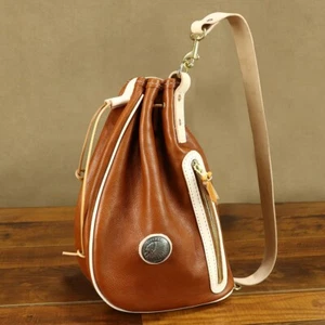 Genuine Leather Sling Bag for Men Women Retro Crossbody Bag Sling Backpack Purse - Picture 1 of 20