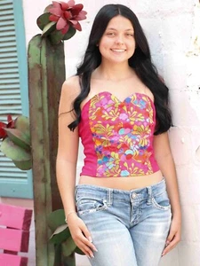 One-Size Handmade Floral Embroidered Corset Top –Multicolor - Picture 1 of 17