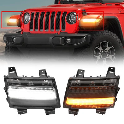 Sequential LED Turn Signal Lights For Jeep Wrangler JL 18-23 & Gladiator JT 20+ - Image 1 of 4