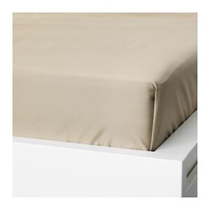 Luxurious Ikea Nattjasmin Beige Flat Sheet, 150x260cm (single), 003.376.72