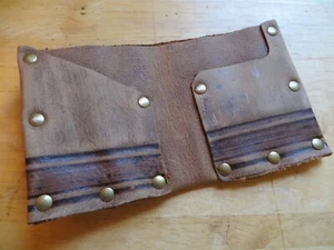 "GT" Leather Wallet - Bi-Fold / Vintage / Rivet / McQueen - Handmade in the USA - Picture 1 of 9