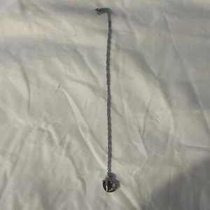 Diamond Heart Pendant With Purple Crystal Heart - Picture 1 of 4