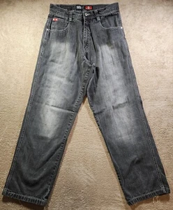 Pantalones de mezclilla de colección Y2K Southpole Red Tab negros desvanecidos holgados patinador desgastados talla 32X32 - Imagen 1 de 20