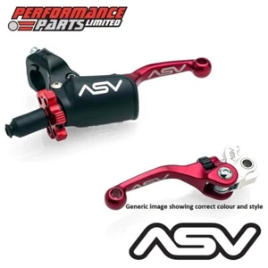 ASV F4 Red Short Brake + Clutch Lever Set Pro Perch Yamaha Raptor 250 2008 - Picture 1 of 11