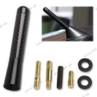 3''Car Bee-Sting Stubby Short Black Carbon Fibre Aerial Ariel Arial Mast Antenna