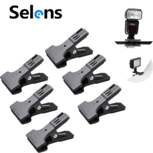 Photographic Clamp Clip with Hotshoe Mount Table Mini Stand Holder for Flash - Picture 1 of 14