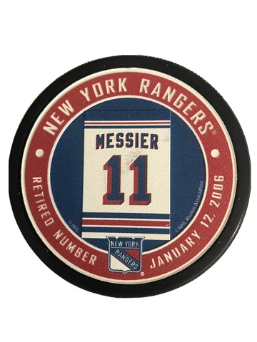 MARK MESSIER NEW YORK RANGERS RETIREMENT NIGHT BANNER PUCK 1/12/2006 RARE Cover