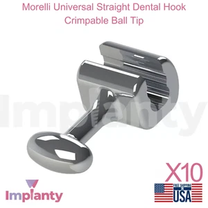 10x Gancho Dental Recto Universal Morelli Punta de Bola Prensable Acero Inoxidable - Imagen 1 de 5