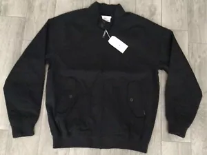 MENS BEN SHERMAN CHECK LINED HARRINGTON JACKET TAB LOGO BLACK SIZE XXL - Picture 1 of 1