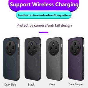 Für Oppo Reno12 F, Luxus Kohlefaser Business Magnet Weich Gummi Cover Case - Bild 1 von 18