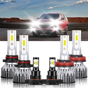 For Chevrolet Tahoe 2007-2015 LED Headlight High Low Fog Light Bulbs Combo 6000K - Picture 1 of 12