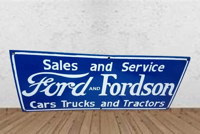 Ford Pure Porcelain Enamel Heavy Metal Sign 24  Inches Double  Side - Image 1 of 2